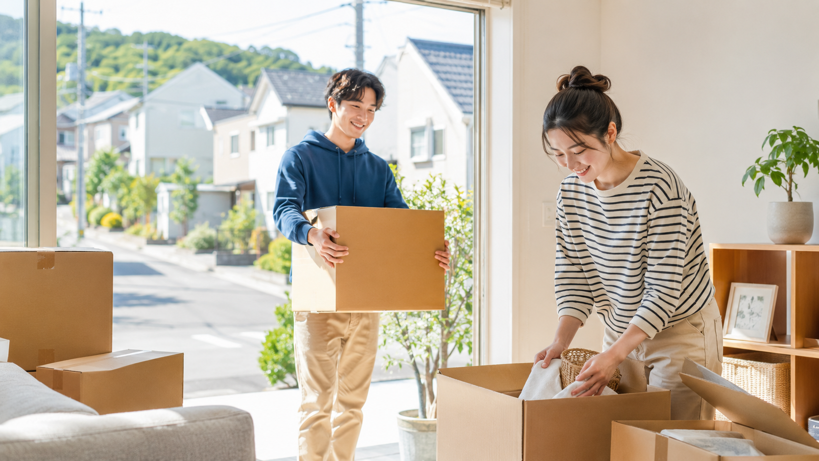 引っ越しの荷物と見積もり比較のイメージ